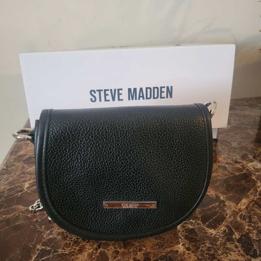 Steve Madden Textured Black 2way Crossbody/Belt Bag NWOT - Picture 10 of 12